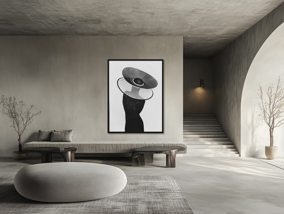 Fine art photography by Bastiaan Woudt displayed in a minimal interior setting
